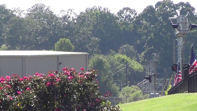 8-27-14 5:15 PM BNSF power leads NS 734 SB through Austell Ga.