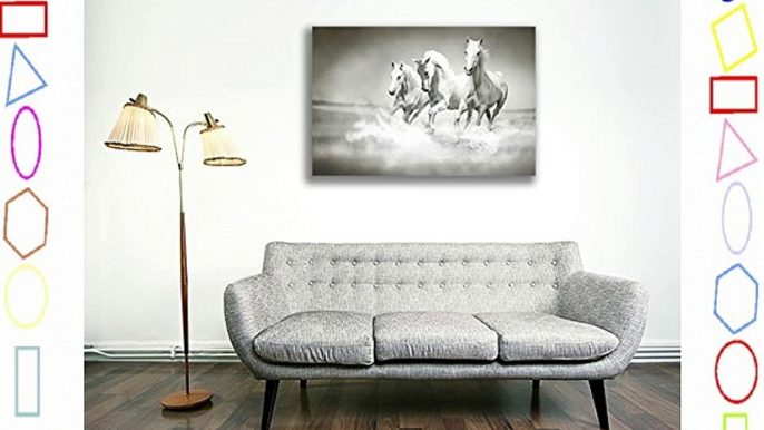 Canvas Culture - Running Horses Landscape Canvas Art Print Box Framed Picture 12 Original 120