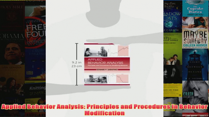 Applied Behavior Analysis Principles and Procedures in Behavior Modification