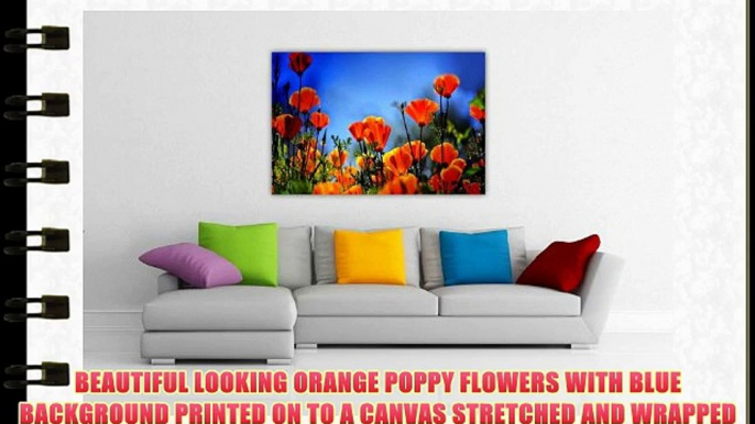 CANVAS WALL ART PRINTS ORANGE POPPY FLOWERS ROMANTIC PHOTO PRINT PICTURE ROOM DECORATION FLORAL