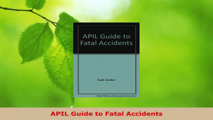 Read  APIL Guide to Fatal Accidents Ebook Free