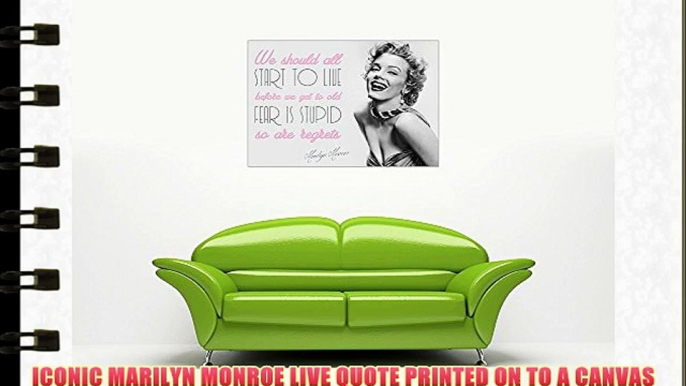 MARILYN MONROE LIVE QUOTE CANVAS PRINTS WALL ART PICTURES ROOM D?COR HOLLYWOOD PHOTOS