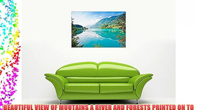 LAKE MOUNTAINS AND FORESTS NATURE PICTURES CANVAS WALL ART FRAMED PRINTS HOME DECO SIZE: A1