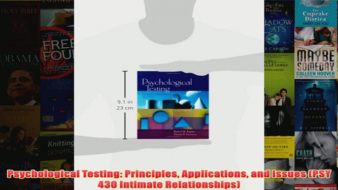 Psychological Testing Principles Applications and Issues PSY 430 Intimate Relationships