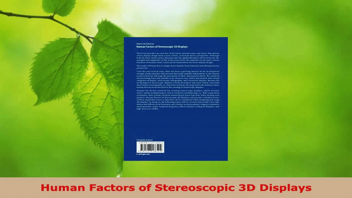 Download  Human Factors of Stereoscopic 3D Displays PDF Free