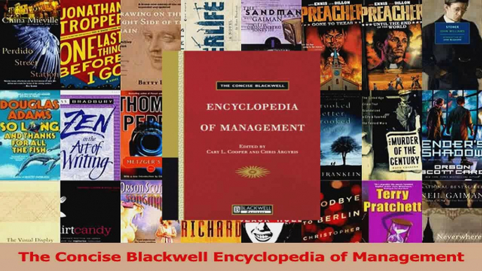 PDF Download  The Concise Blackwell Encyclopedia of Management Download Online