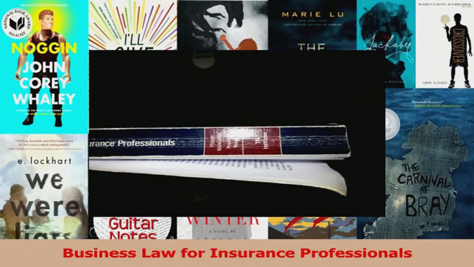 PDF Download  Business Law for Insurance Professionals Read Full Ebook