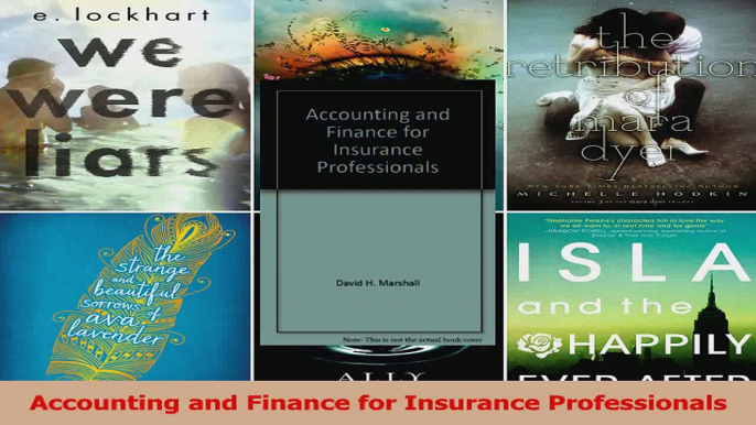 PDF Download  Accounting and Finance for Insurance Professionals PDF Full Ebook