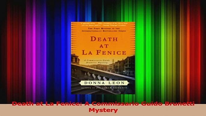 PDF Download  Death at La Fenice A Commissario Guido Brunetti Mystery PDF Online