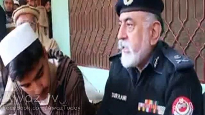 IGP KP, Mr. Nasir Khan Durrani, visited the village Bakhshali of Shaheed Pervez, the security guard of NADRA office Mardan