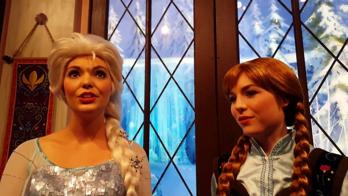 ELSA SURPRISES ANNA  DISNEYLAND CA!