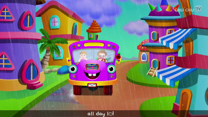 Wheels on the Bus Go Round and Round Rhyme - Popular Nursery Rhymes and Songs for Children