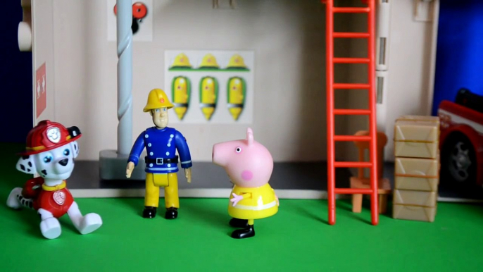 Paw Patrol Episode Marshal Fireman Sam Sleep Over Peppa Pig Play-Doh Children's Animation