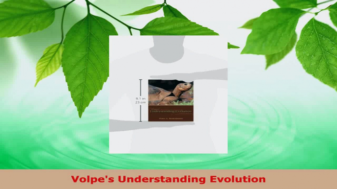 PDF Download  Volpes Understanding Evolution PDF Online