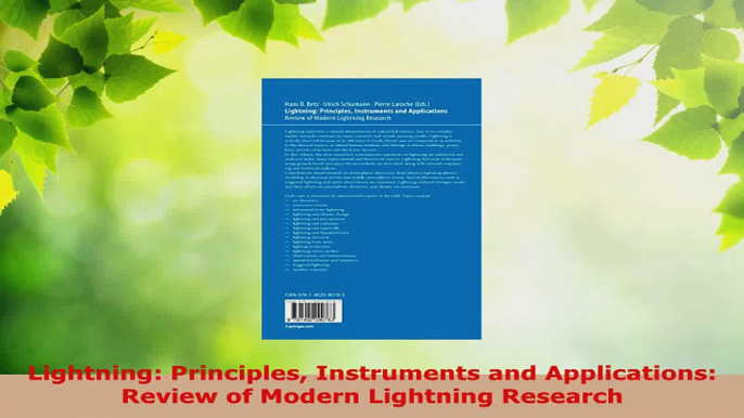 PDF Download  Lightning Principles Instruments and Applications Review of Modern Lightning Research Read Online