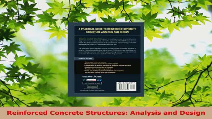 Download  Reinforced Concrete Structures Analysis and Design Ebook Free