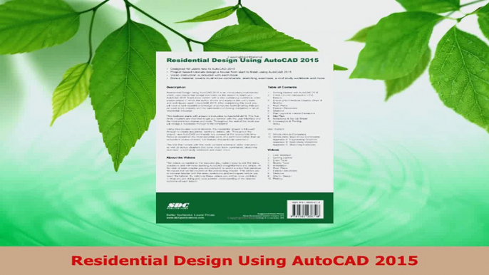 PDF Download  Residential Design Using AutoCAD 2015 PDF Full Ebook