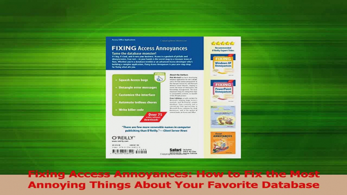 PDF Download  Fixing Access Annoyances How to Fix the Most Annoying Things About Your Favorite Database Download Full Ebook