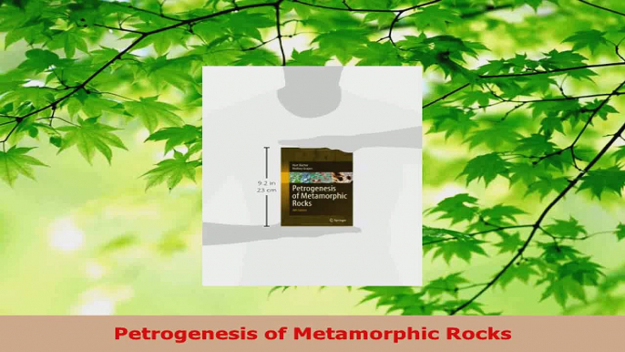 PDF Download  Petrogenesis of Metamorphic Rocks PDF Full Ebook