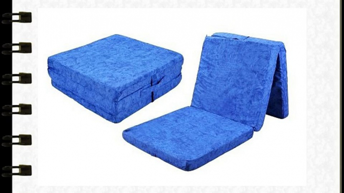 Foldable Mattress Single Guest Folding Mattress Blue ca 195 x 65 x 8 cm