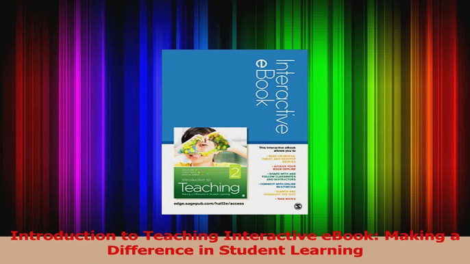 PDF Download  Introduction to Teaching Interactive eBook Making a Difference in Student Learning Download Full Ebook