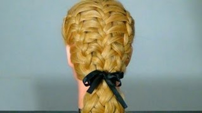 Прическа с плетением на длинные волосы. Braided hairstyle