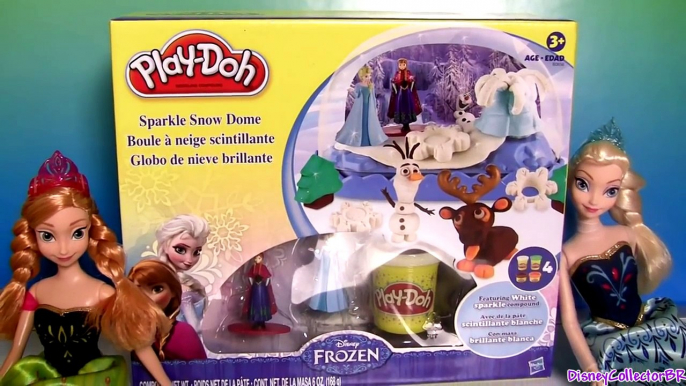 Play Doh Sparkle Snow Dome Disney FROZEN Olaf Sven Elsa Anna - Play Doh Brillante Globo de Nieve