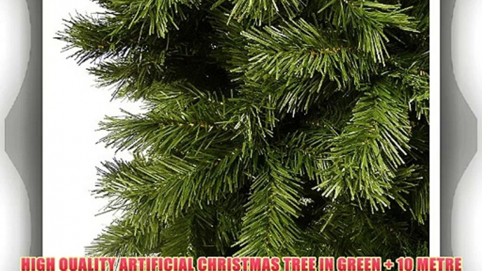 GREEN ARTIFICIAL CHRISTMAS TREE 6FT / 180CM   10 METRE 100 LED FAIRY TWINKLE LIGHTS IN WARM