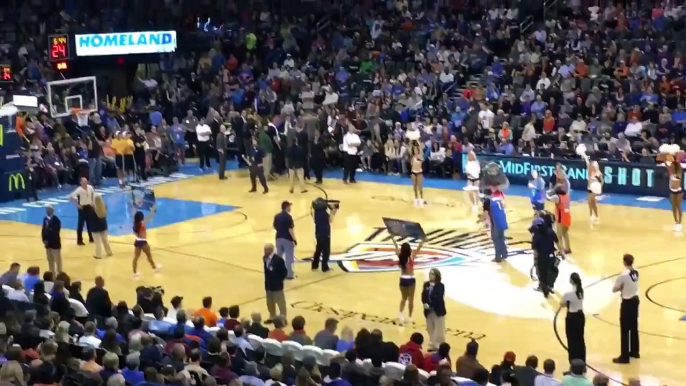 Fan Hits Half-Court to Win $20K | Jazz vs Thunder | December 13, 2015 | NBA 2015-16 Season