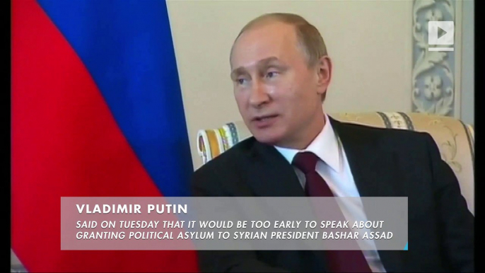 Putin: Too Early to Speak About Sheltering Assad in Russia