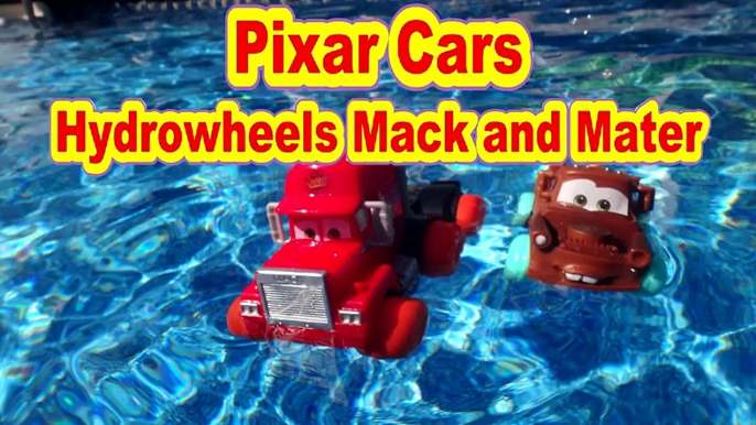 Pixar Cars Hydro Wheels Lightning McQueen , Mater, Red and Mack and the Pool