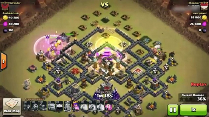 Clash of Clans - TH9 GoWiPe Attack #9