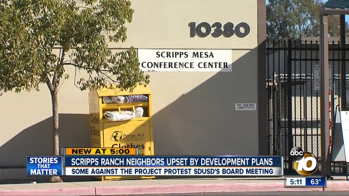 Scripps Ranch neighbors upset by development plans