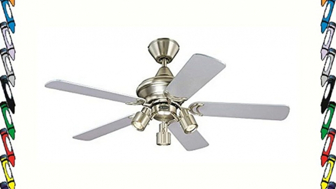 Westinghouse Kingston 105 cm/ 42-inches Ceiling Fans Brushed Aluminum-Weathered Maple/ Silver