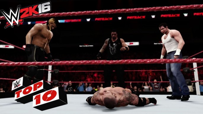 Top 10 OMG! Moments- WWE 2K16 Top 10