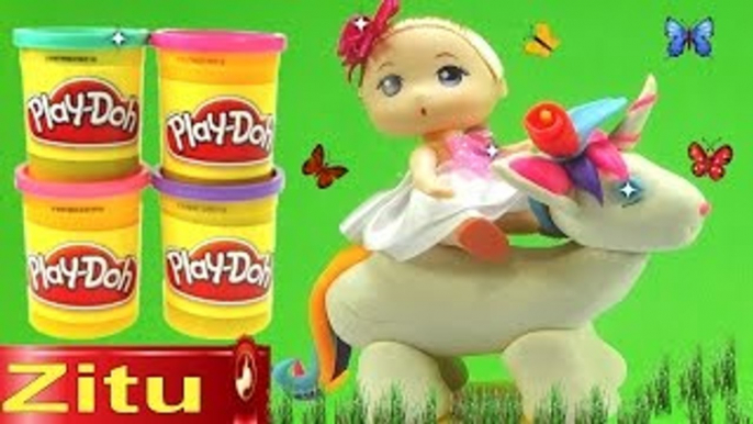 Đồ chơi trẻ em Bé Na Búp bê Chibi nặn Play doh Pony đất nặn Baby doll Stop