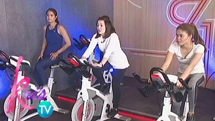 Kris TV: Isabell, Kris, Melai try stationary bicycling