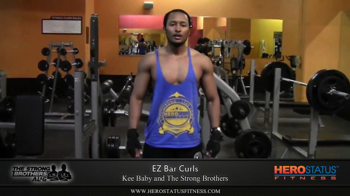 EZ Bar Curls - Arm Blaster Workout By The Strong Brothers