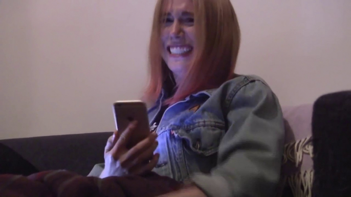 Woman cries and laughs finding out former boyfriend has a new girl