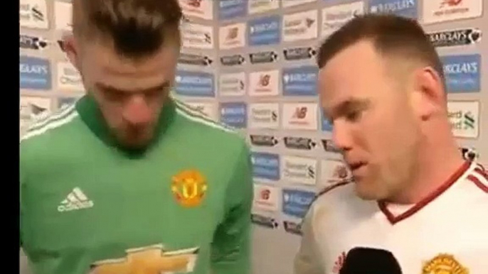 Liverpool vs Manchester United 0-1 - Wayne Rooney & David de Gea Post-Match Interview HD 720p