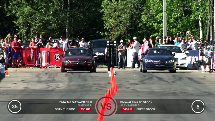 BMW M6 G Power vs BMW Alpina B6 vs BMW M6 ESS vs Cayenne Turbo S