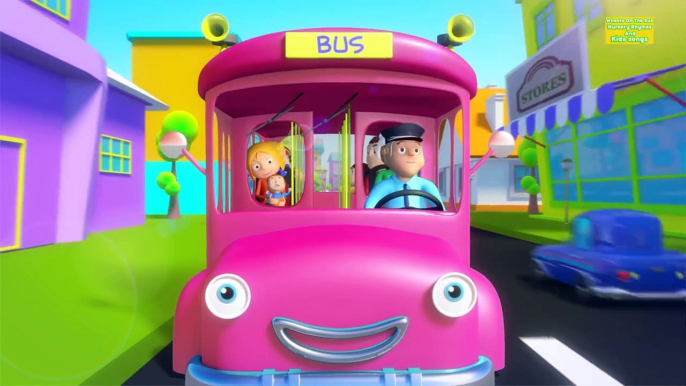 Wheels On The Bus Go Round And Round 3D Animation Childrens Songs | Nursery Rhymes for Ki