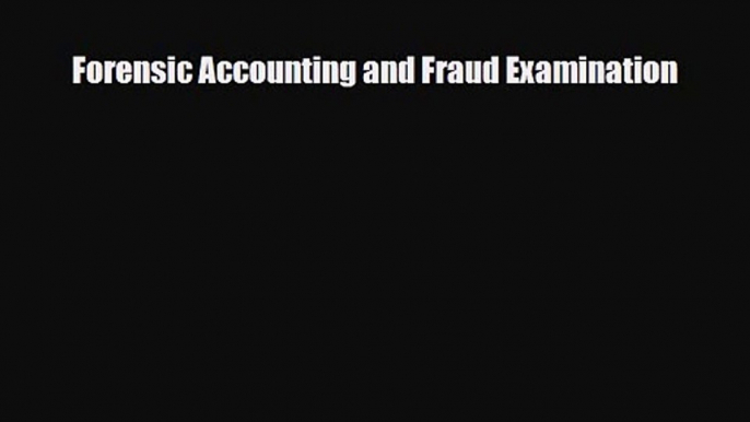 [PDF Download] Forensic Accounting and Fraud Examination [PDF] Online