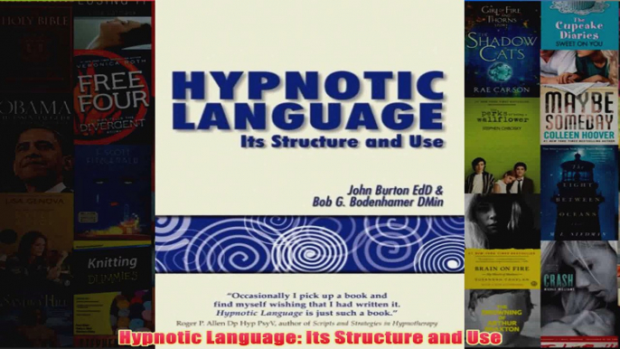 Download PDF  Hypnotic Language Its Structure and Use FULL FREE