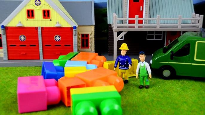 Fireman Sam Episode Mega Blocks Road block paw patrol Rubble Helps Out Feuerwehrmann Sam