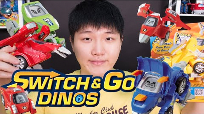 변신 공룡 로봇 자동차 장난감 - Switch & Go Dinos Transforming  dinosaur robotic 미또의 장난감 놀이[또이]