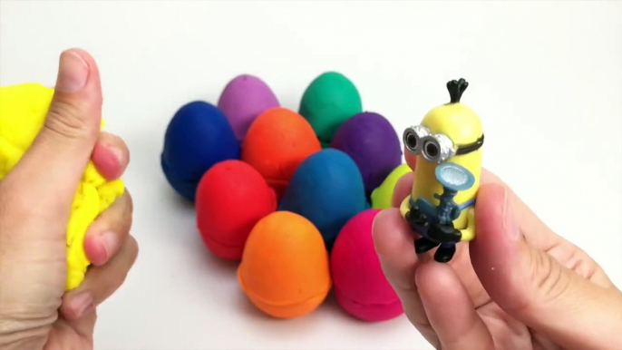 APPRENDRE les COULEURS Play Doh Surprise Œufs Congelés Peppa Pig Masha Sbires Shopkins Jouets de la Pâte à modeler Oeufs