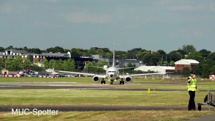 Boeing P-8A Poseidon 737-8FV US Navy flying Display at Farnborough Airshow 2014