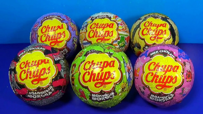 6 surprise eggs Chupa Chups Maya the Bee MONSTER HIGH My Little PONY Peppa Pig ФИКСИ�