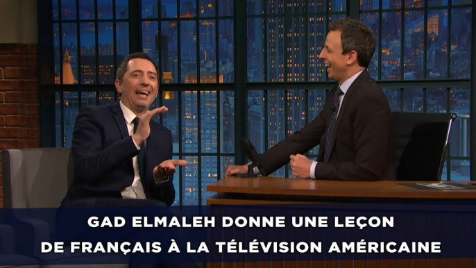 Gad Elmaleh donne une leçon de Français à la télévision américaine